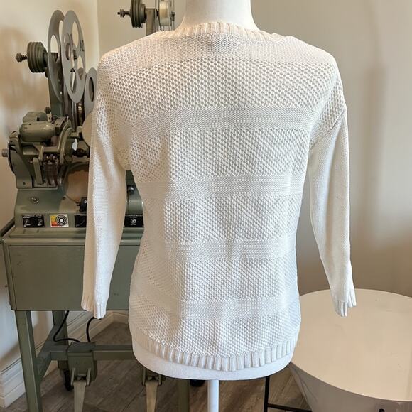 Wallace White Knit Sweater - Size Small - Picture 3 of 4